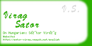 virag sator business card